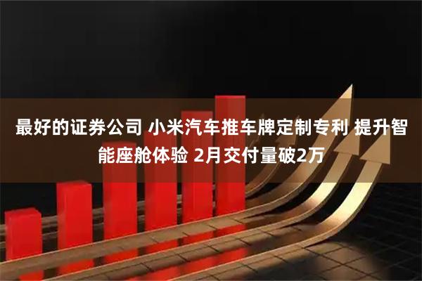 最好的证券公司 小米汽车推车牌定制专利 提升智能座舱体验 2月交付量破2万